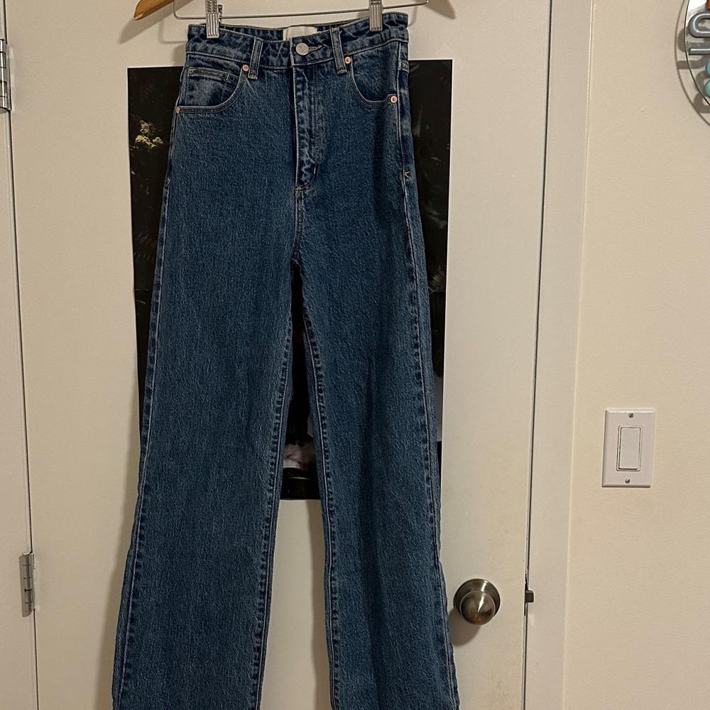 Abrand Women's Straight Leg Blue Jeans